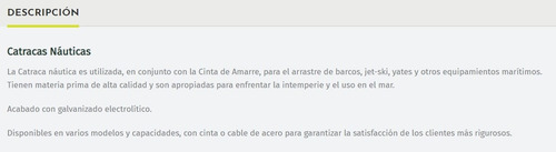 Imagen 3 de 5 de Malacate Nautico - Capacidad: 540 Kg - Largo Cable: 15 Mts