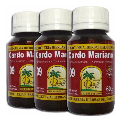 Tintura Madre Cardo Mariano Hepatoprotector Promo X 3 Unid