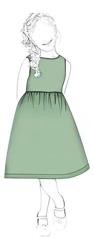 Moldería Textil Unicose -   Vestido Basico Niña 1904
