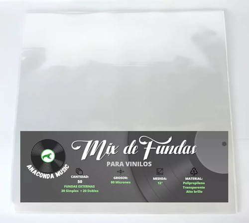 Pack 30 Fundas Simples + 20 Dobles Vinilo Exteriores