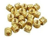 100x New M6 Brass Threaded Heat Set Inserts For Plastic