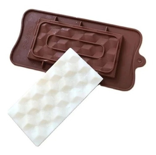 Molde Silicona Barra Tableta Chocolate Square Illusion
