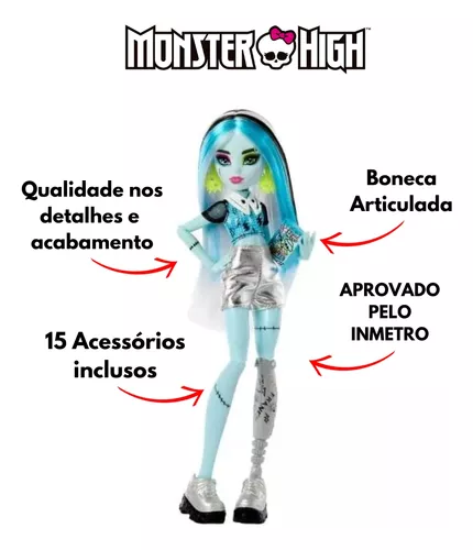 Boneca Mattel Monster High Skulltimates Secrets Frankie Stein - Azul