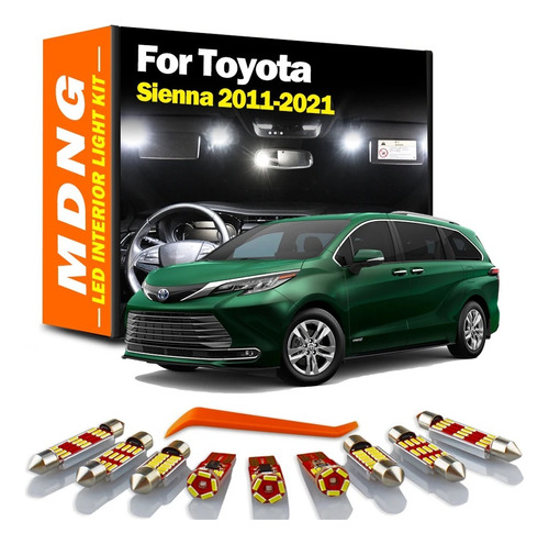 Led Premium Interior Toyota Sienna 2021 2024 + Herramienta