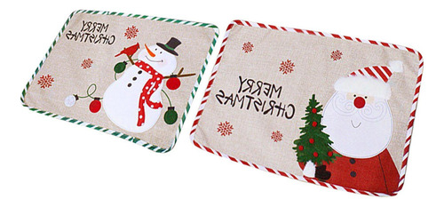 Mantel Individual Para Decoración Rectangular, Cena, Navidad
