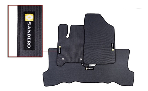 Imagem 2 de 9 de Tapete Borracha Sandero Stepway Inteiriço 2013 2014 2015