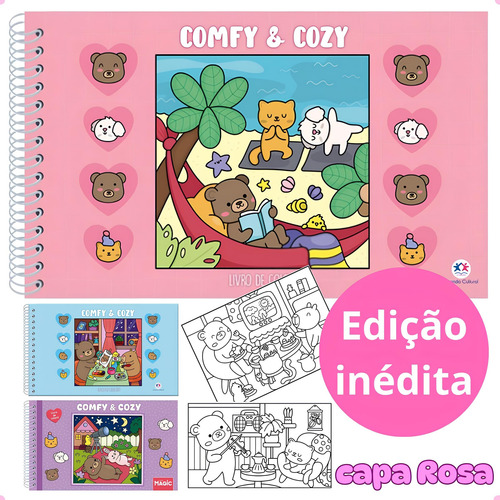 Livro De Colorir Comfy & Cozy Estilo Bobbie Goods Capa Dura