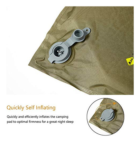 Colchoneta De Campamento Militar Autoinflable Mt Army A...