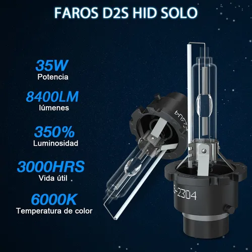 .. D2s Hid Xenón Faro + 9006 Led Kit De Luz Antiniebla 6000k
