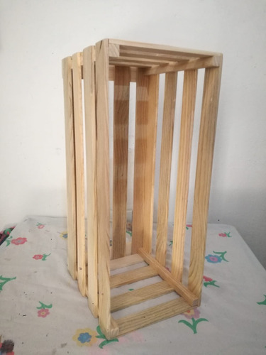 Huacal De Madera Rectangular Acabado Fino