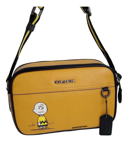 Maletín Bolso De Caballero Coach Mariconera Snoopy Peanuts Mostaza Pechera Coach, Riñoneras, Neceser, Mariconera, Mochila Hombre, Mochila De Hombro, Mochila Viajera, Sobaquera,