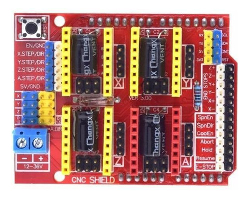 Impresora 3D Cnc Shield V3 Reprap Grbl para controlador A4988