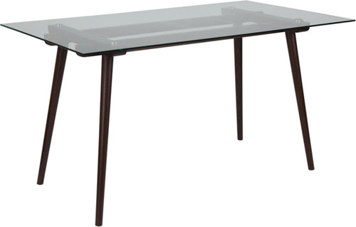 Flash Furniture Mesa De Comedor De Cristal, 1 Paquete, Trans