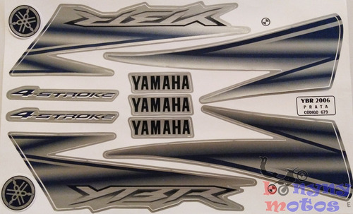 Kit Faixa Adesivo Yamaha Ybr 125 Prata 2006