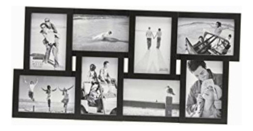 Malden Puzzle 8-picture Plastic Picture Frame, 4 X 6 Color Negro Collage