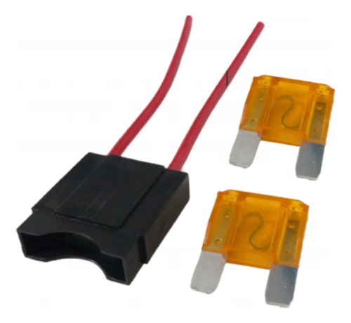 Porta Fusível Maxi Fio 4mm + 2 Fusíveis Lâmina Max 40 Ampere