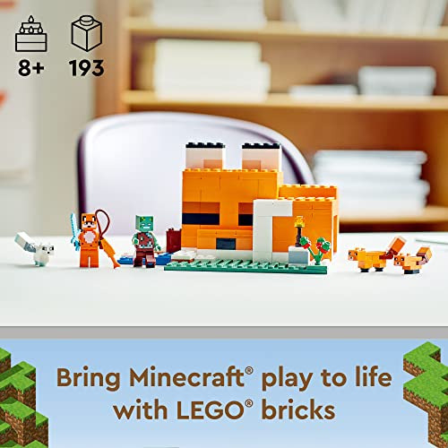 Kit De Construcción Lego Minecraft The Fox Lodge 21178