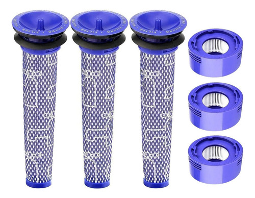 Paquete 6 Filtros Para Dyson V7, V8 Animal Y V8 Absolute