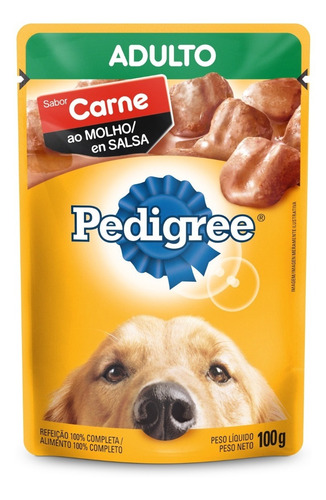 Imagem 1 de 1 de Alimento Úmido Pedigree Adulto Carne Ao Molho 100g