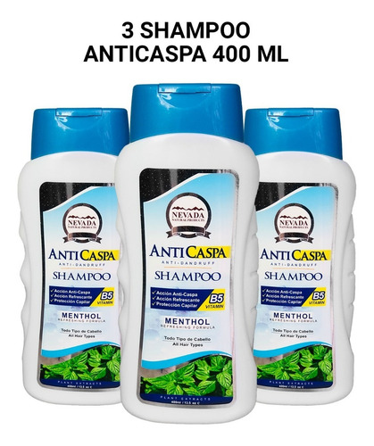 3 Shampoo Anti-caspa 400 Ml