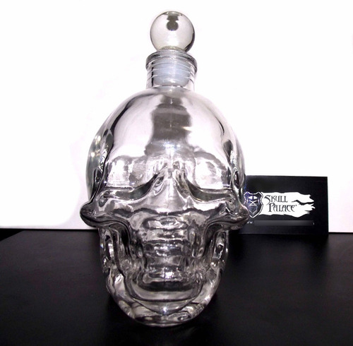 Imagen 5 de 6 de Botella Licorera En Forma De Calavera Cráneo Vidrio Skpalace