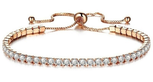 Oferta! Pulsera Hechas Con Cristal Austriaco Oro Ajustabl