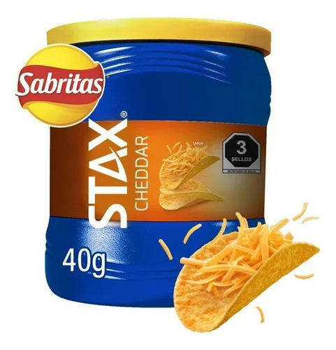 Papas Sabritas Stax Queso Cheddar 40 G