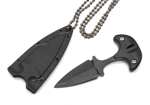 Mini Faca Push T Dagger Fulltang Com Conrrente Pescoço Top