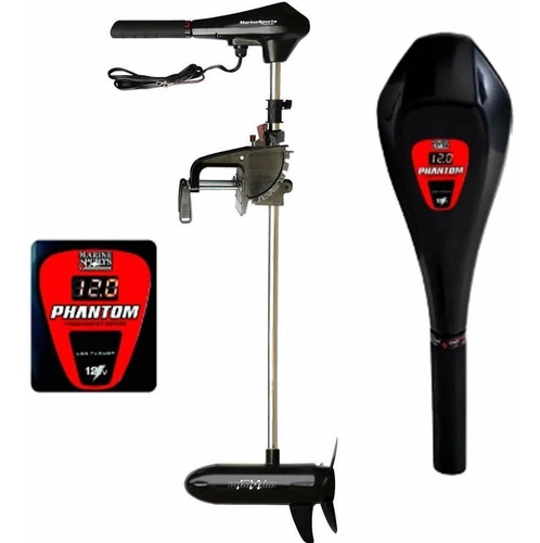 Motor Eletrico Phantom 44lbs Digital  Agua Doce P/ Barco 