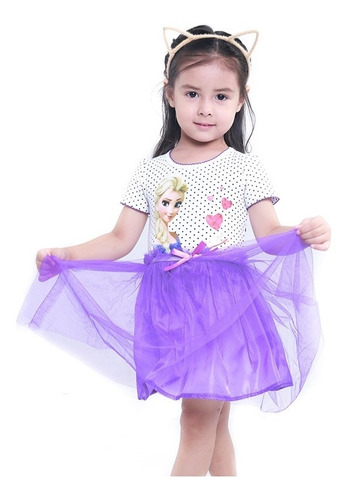 Vestido Frozen Niña Disfraz Importado Tutu Elsa Ropa Disney