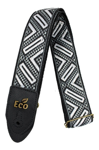 Correa Ecologica Ecostrap Eco Jacq 05 Black/white P/guitarra