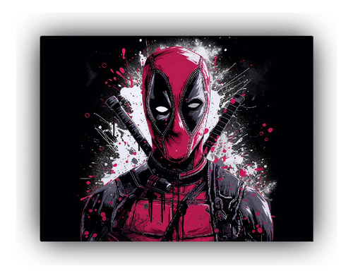 Arte De Pared Dibujos Deadpool Armonía De Colores 50x40cm