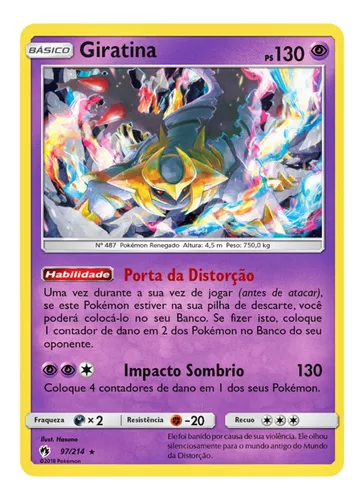 Carta Pokémon Lendário Dialga Original Holográfica