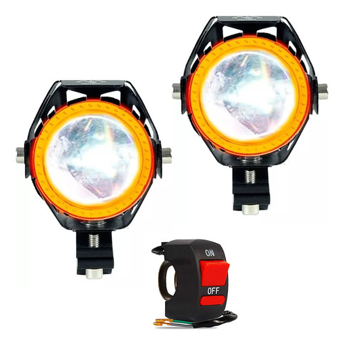 Farol De Milha Angel Eye U7 Laranja Suzuki Rf 600r Glp 2004