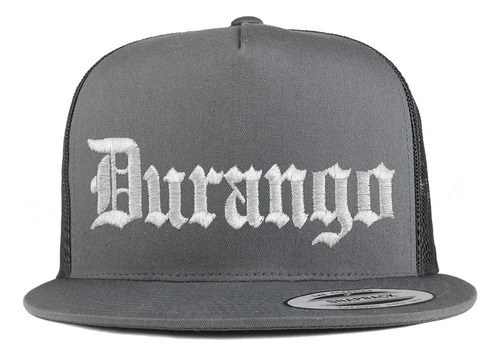 Trendy Shop Old English Durango Gorra De Malla Plana Bordada