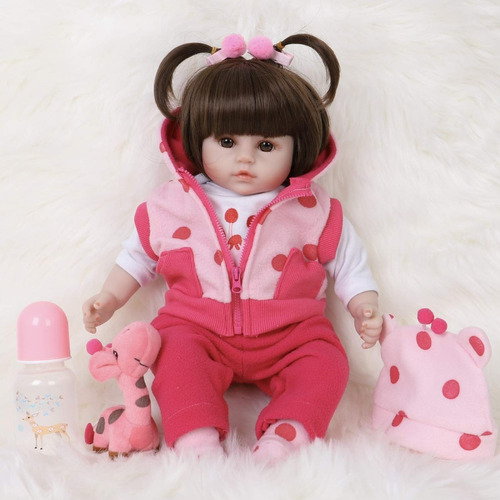 Reborn  Muñeca Bebe Real Silicona Vinilo Cuerpo Tela 40 Cm