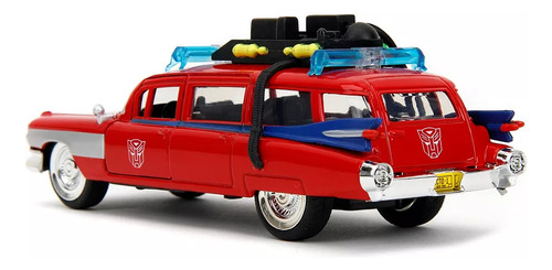 1/32 Ecto 1 Cazafantasmas Jada Ghostbusters Rojo Transformers