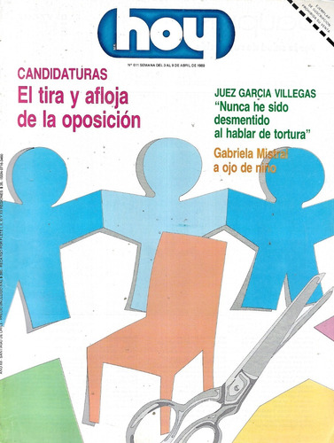 Revista Hoy N° 611 / 3 A 9 Abril 1989 / Candidatos Oposición