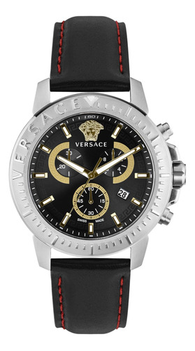 Versace Relojes Para Hombre Negro 45 Mm Nueva Colección Chro