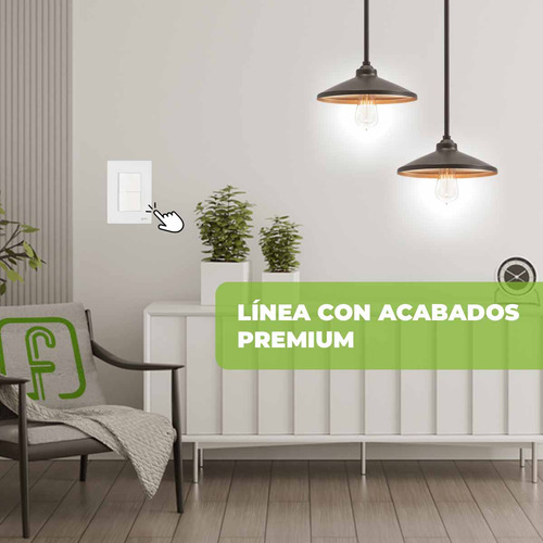Placa Tipo Cristal 1 Apagador Senc Y 1 Esc 1.5 Mod Bco Igoto