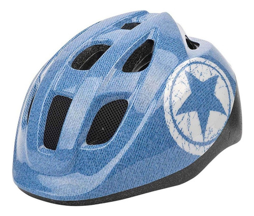 Casco Bicicleta Infantil Polisport Junior Regulable Liviano Color Jeans Talle 52-56 cm