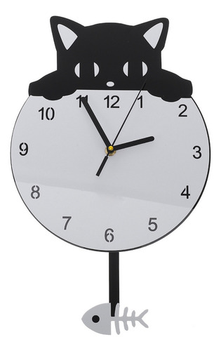 Reloj De Pared Kit Cat Clock Animal