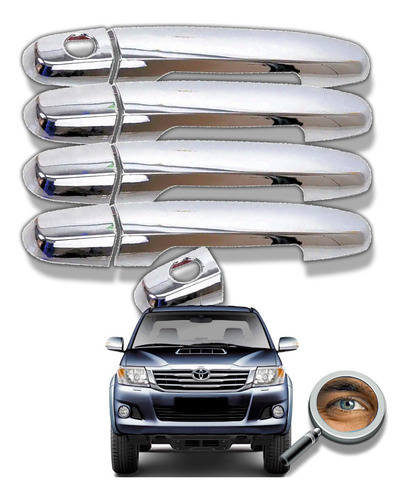 4 Cubre Manijas Cromada Hilux 2006+ Sw4 Corolla Tuningchrome