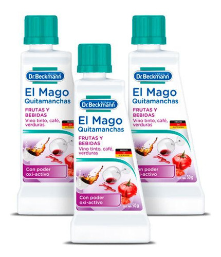 Dr. Beckmann El Mago Quitamanchas Frutas Y Bebidas 3 X 50 Cc