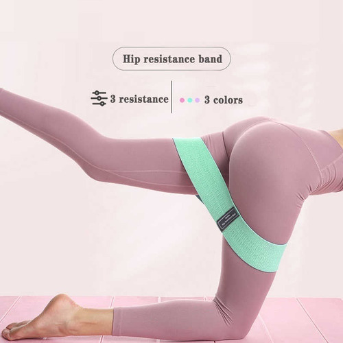 Bandas Elásticas Tela Hip Bands Set 3 Ligas Calidad Gluteos