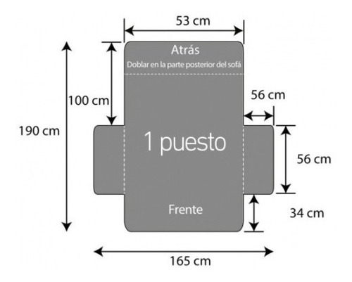 Imagen 2 de 3 de Funda Cobertor Cubre Sofa Reversible Sillon Hogar
