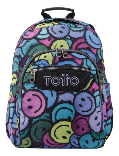 Morral backpack Totto Kids Acuarela color morado/azul 20L