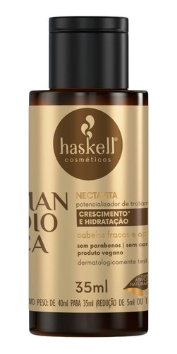 Leave-in Mandioca Haskell 35ml - Fortalece E Hidrata Cabelos