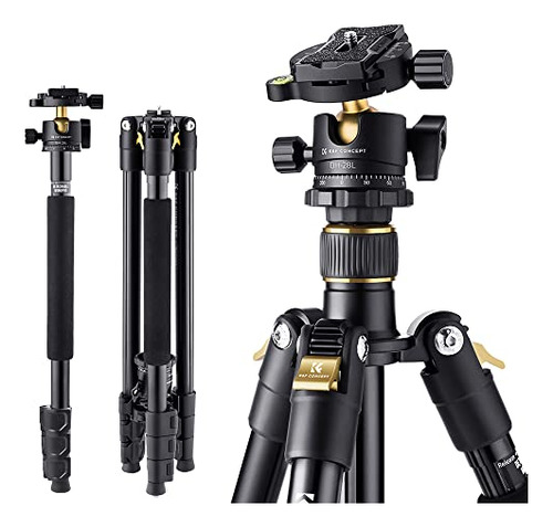 Trípode De Cámara K&f Concept De 64 Pulgadas/161 Cm, Alumini