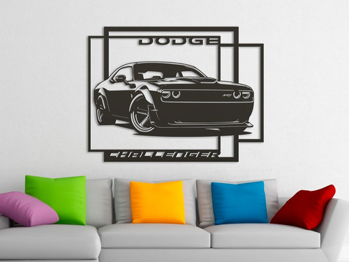 Cuadro Decorativo Dodge 40cm Linving Dormitorio Polimero 